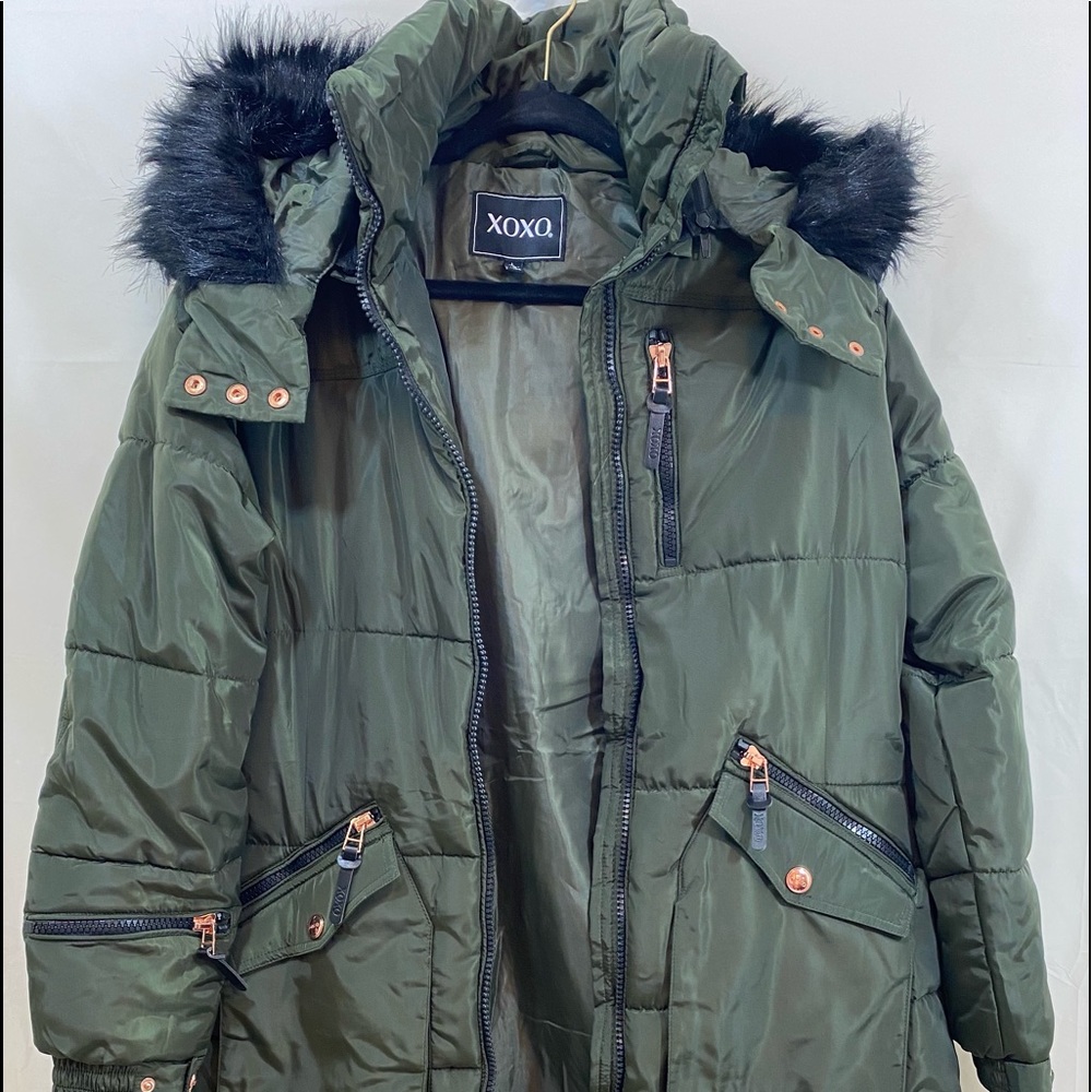 XOXO olive green parka coat! Beautiful